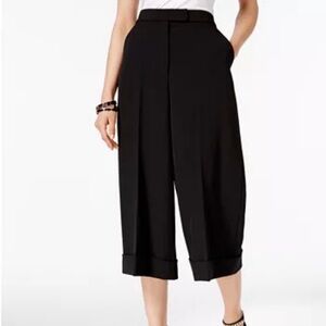 NWT New Anne Klein Black Cuff Women's Culotte pants sz 14